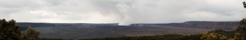 Hawaii: Big Island - volcan - panoramique